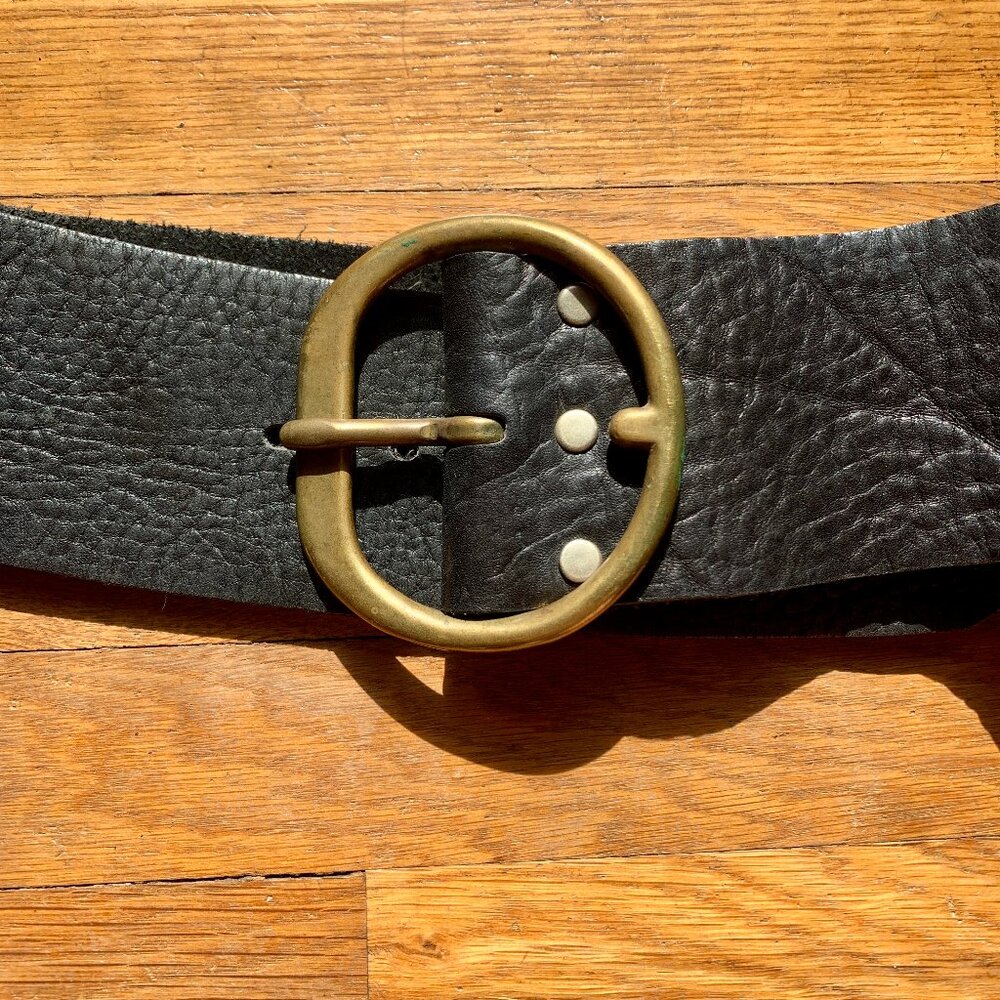 Vintage Bohemian Black Leather Boho Belt Effortless Style Free People